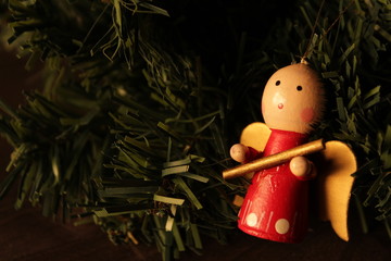 Christmas tree balls, garlands and other decorative elements
