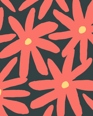 Minimalist Illustration with Flowers