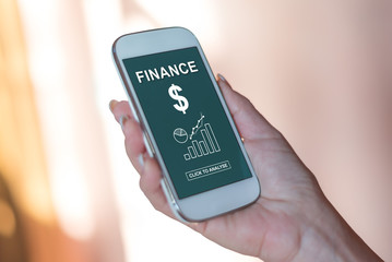 Finance concept on a smartphone