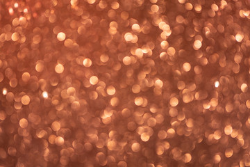 Abstract Gold, Orange, Yellow Bokeh Background. Shining And Blurred Circles, Background.