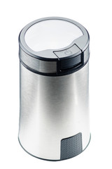 Black coffee grinder isolated on the white background