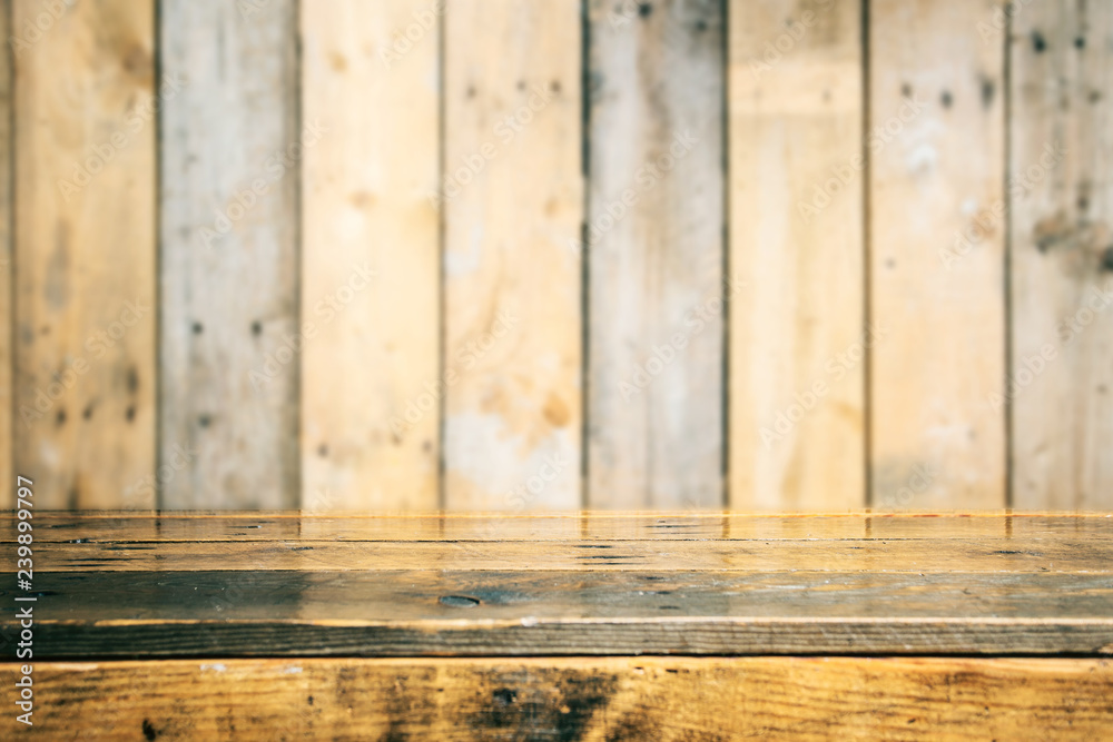 Canvas Prints colorful paint coated wood boards fragment as a background composition with a shallow depth of field