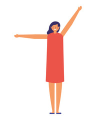 woman stretching activity