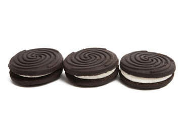 black double cookie isolated