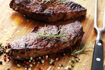 Barbecue Rib Eye Steak or rump steak - Dry Aged Wagyu Entrecote Steak