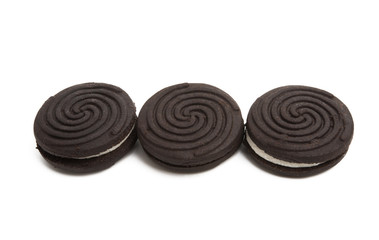 black double cookie isolated