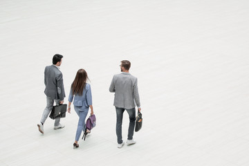 top view.group of successful employees