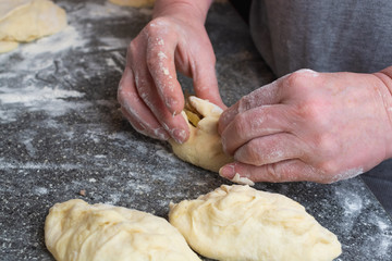 Cooking pies with cabbage