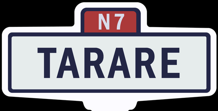 TARARE - Ancien panneau entr&eacute;e d'agglom&eacute;ration