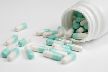 Assorted pharmaceutical medicine pills, tablets and capsules