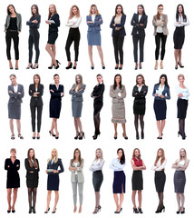 Obraz premium collage of successful modern businesswoman. isolated on white