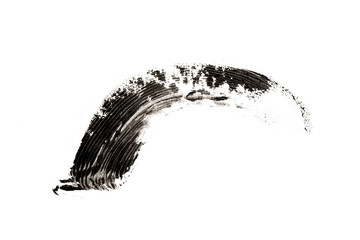 make-up cosmetic mascara brush stroke texture design isolated on white