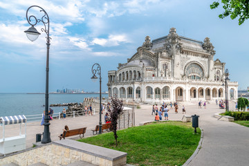 the view on old Casino (now closed) in Constanta, Romania