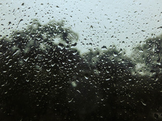 Rain drops on a window