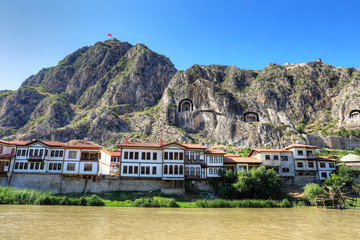 Fototapeta na wymiar Amasya is an ancient city in Turkey. Also it is known as Ottoman's Prince City.