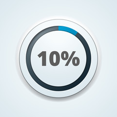 10% button illustration