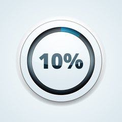 10% button illustration