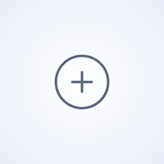 Add, plus icon, vector best gray line icon