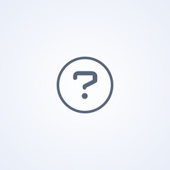 Question icon, vector best gray line icon