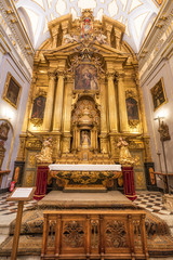 Fototapeta na wymiar Interior of Doncellas Nobles Church, Toledo, Spain.