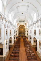 Fototapeta na wymiar Interior of San Ildefonso Church or Jesuit church (Iglesia de San Idelfonso), Toledo, Spain.