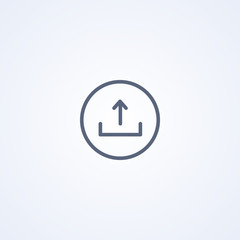 Upload icon, vector best gray line icon