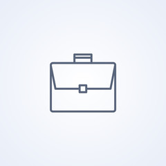 Briefcase icon, vector best gray line icon