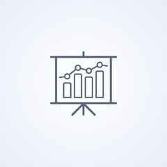 Diagram, graphic, vector best gray line icon