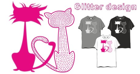 T-shirt cats in love