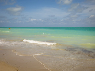 Beautiful turquoise sea on Itamaraca Island (Pernambuco state, Brazil)