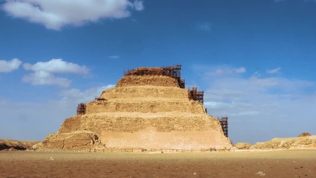 The stepped Pyramid of Djoser at Saqqara, Egypt