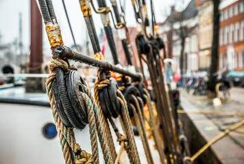 ropes on a ship