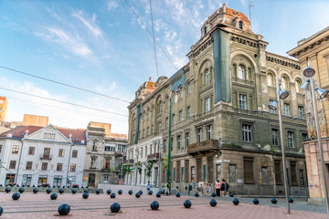 the view on amazing town in Romania - Timisoara