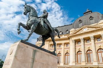 the view on the street in Bucharest - capital of Romania