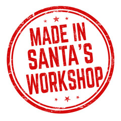 Made in Santa's workshop sign or stamp