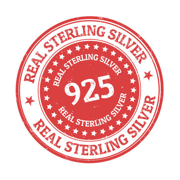 Real sterling silver sign or stamp