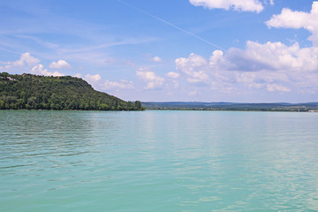 Balaton hungary water lake sunny day view hot warm weather 2018