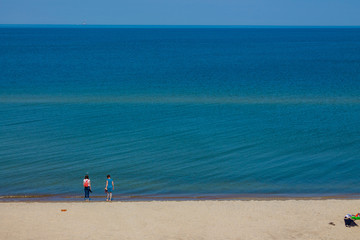 Sea horizon in sunny weather