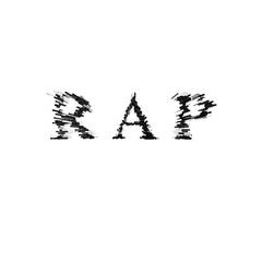 3d text illustration depth effect rap