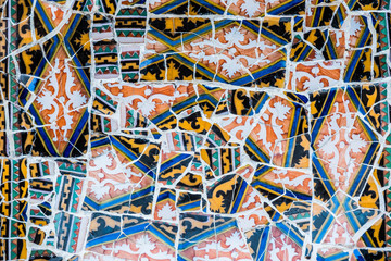 Carrelage mosaïques, arrière plan coloré