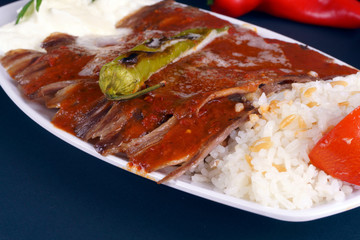 turkish iskender kebab