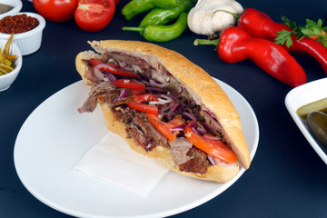 Turkish Doner Kebab in Bread