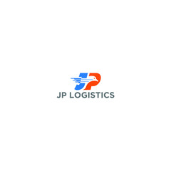 Letter JP Logistic Logo Template