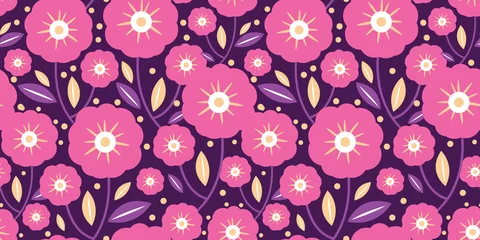 Nahtloses Muster des rosa Blumenbeschaffenheitsvektors. Ideal für Frühlings- und Sommertapeten, Hintergründe, Einladungen, Verpackungsdesignprojekte. Oberflächenmusterdesign. © Oksancia