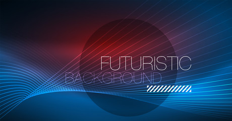 Neon glowing magic background, neon banner, night sky wallpaper. Magic light effect. Christmas abstract pattern.