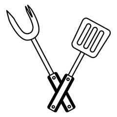 fork and spatula utensils