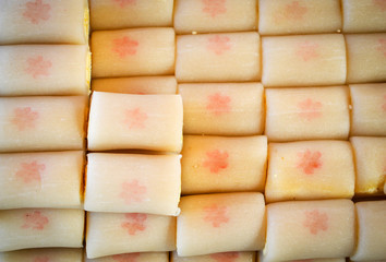Moon Cake or roll Cake sweets dessert with bean / Chinese mid autumn festival food