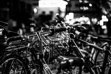 Obraz premium bikes in a row