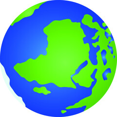 Illustration of a round gradation earth