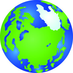 Illustration of a round gradation earth